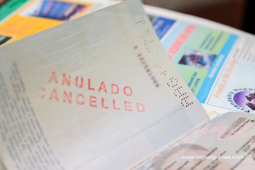 pasaporte cancelado