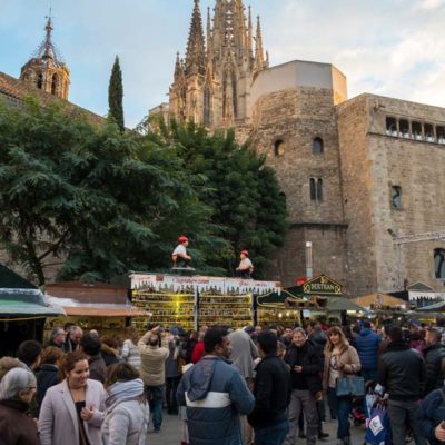 Christmas market of Santa Lucia, Barcelona