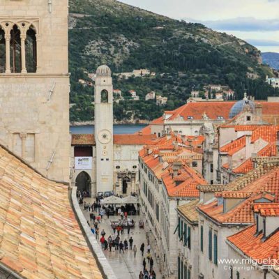 Dubrovnik old town from the city walls