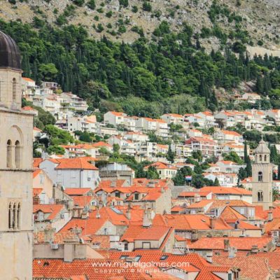 Dubrovnik old town from the city walls