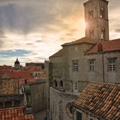 Dubrovnik old town from the city walls