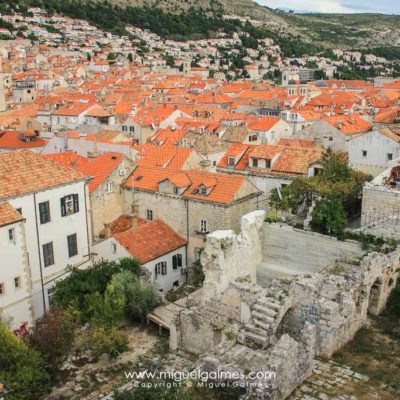 Dubrovnik old town from the city walls