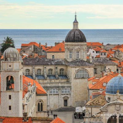 Dubrovnik old town from the city walls