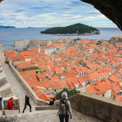 Dubrovnik old town from the city walls