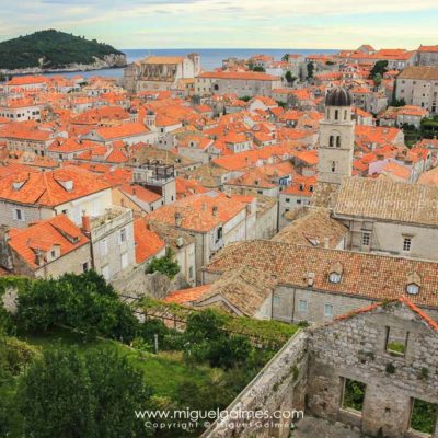 Dubrovnik old town from the city walls