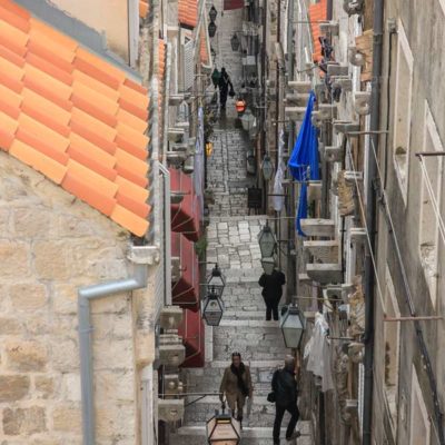 Dubrovnik old town from the city walls