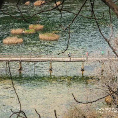 wooden footbridge in Krka National Park